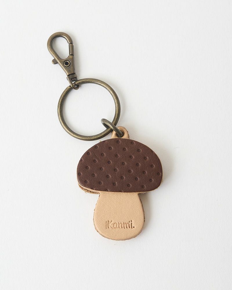 森のめぐみキーリング きのこ ブラウン