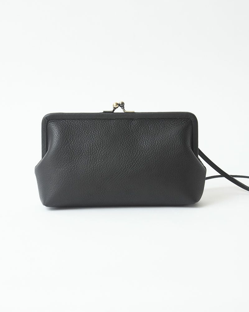 itsu mono トラベルがま口ポシェット　ブラック