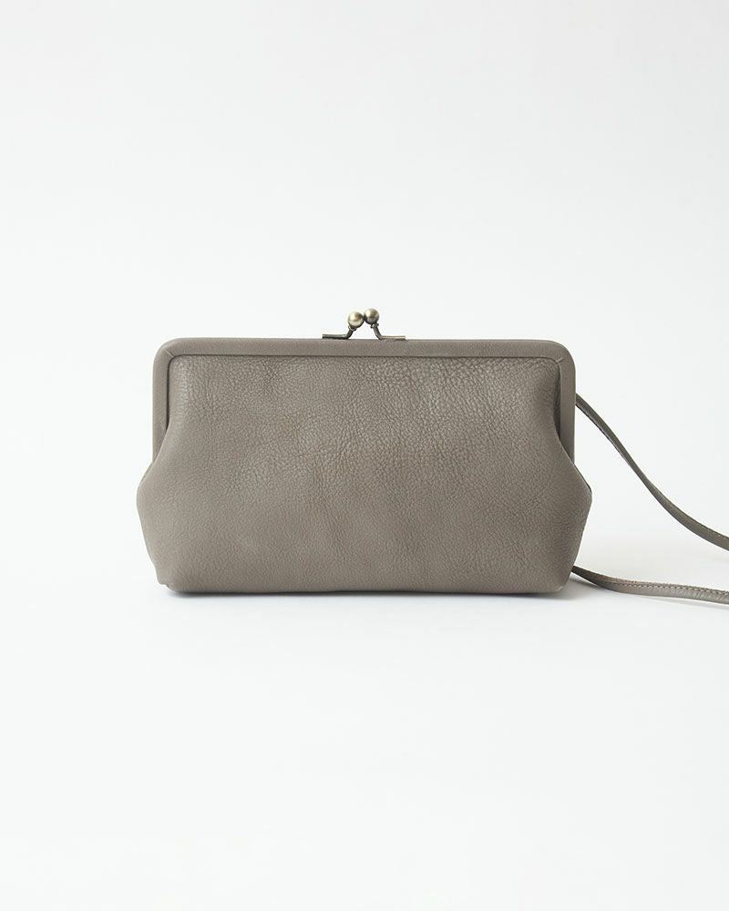 itsu mono トラベルがま口ポシェット　ピュアグレー