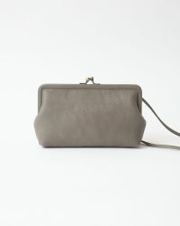 itsu mono トラベルがま口ポシェット　ピュアグレー