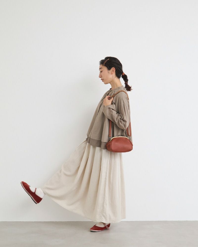 「All story がま口ポシェット」レンガ