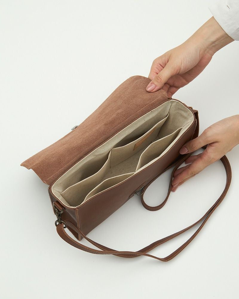 Story　ポシェット防水レザー　コンパクトショルダーバッグ 
